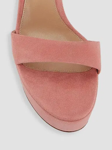 Gianvito Rossi Women's Holly 70MM Suede Platform Sandals - Camellia | Thumbnail 4 Gianvito Rossi Women's Holly 70MM Suede Platform Sandals - Camellia | Thumbnail 4