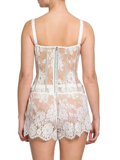 Dolce & Gabbana Women's Lace Underwire Bustier - Bianco Ottico | Thumbnail 5 Dolce & Gabbana Women's Lace Underwire Bustier - Bianco Ottico | Thumbnail 5