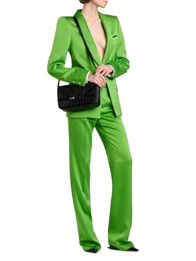 Tom Ford Women's Silk-Wool Shawl-Lapel Single-Breasted Jacket | Thumbnail 2 Tom Ford Women's Silk-Wool Shawl-Lapel Single-Breasted Jacket | Thumbnail 2