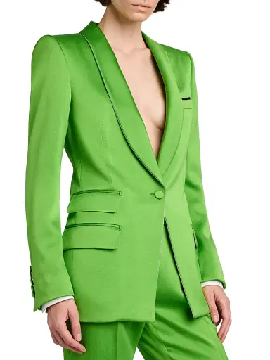 Tom Ford Women's Silk-Wool Shawl-Lapel Single-Breasted Jacket | Thumbnail 6 Tom Ford Women's Silk-Wool Shawl-Lapel Single-Breasted Jacket | Thumbnail 6