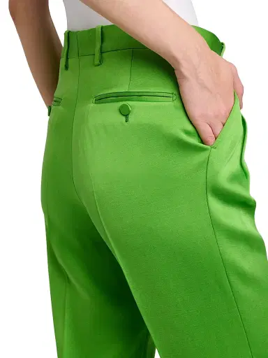 TOM FORD Women's Pleated Silk-Wool Trousers - Gdj Seagrass | Thumbnail 6 TOM FORD Women's Pleated Silk-Wool Trousers - Gdj Seagrass | Thumbnail 6