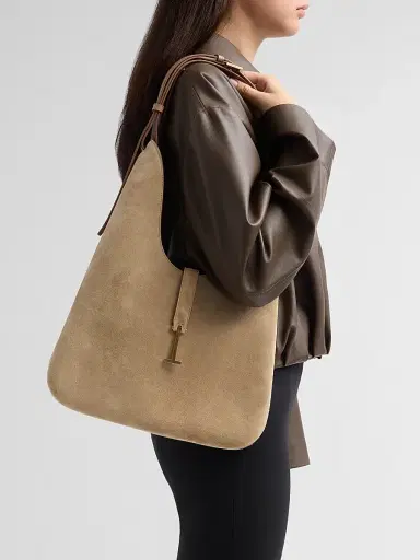 TOM FORD Women's Kara Suede Hobo Bag - Amphora | Thumbnail 2 TOM FORD Women's Kara Suede Hobo Bag - Amphora | Thumbnail 2