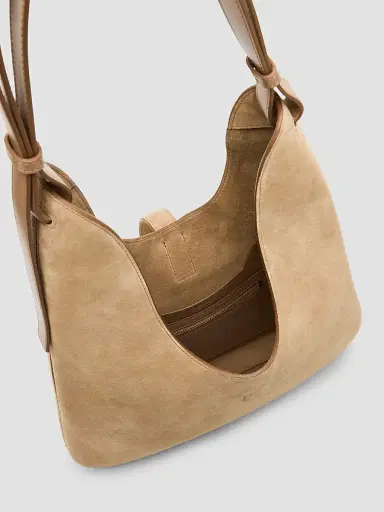 TOM FORD Women's Kara Suede Hobo Bag - Amphora | Thumbnail 4 TOM FORD Women's Kara Suede Hobo Bag - Amphora | Thumbnail 4