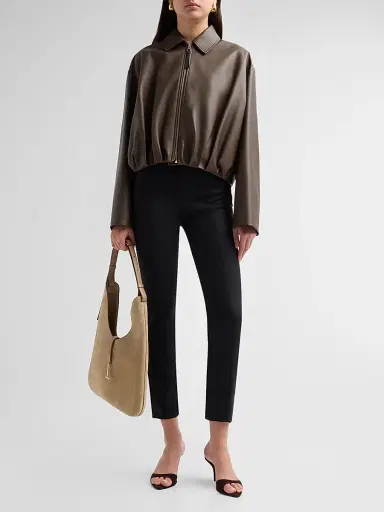 TOM FORD Women's Kara Suede Hobo Bag - Amphora | Thumbnail 5 TOM FORD Women's Kara Suede Hobo Bag - Amphora | Thumbnail 5