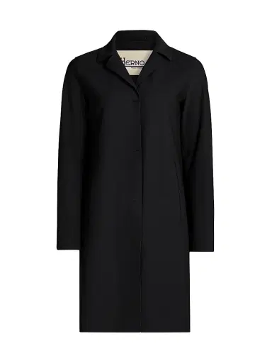 HERNO Women's Scuba Snap Front Jacket - Black - Size 2 | Thumbnail 1 HERNO Women's Scuba Snap Front Jacket - Black - Size 2 | Thumbnail 1