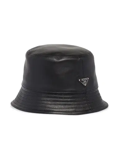 Prada Men's Nappa Leather Bucket Hat | Thumbnail 3 Prada Men's Nappa Leather Bucket Hat | Thumbnail 3