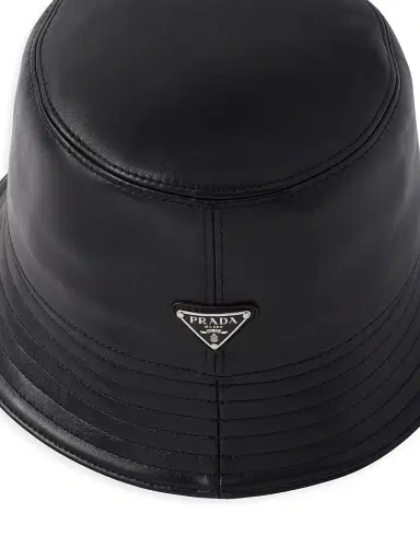 Prada Men's Nappa Leather Bucket Hat | Thumbnail 4 Prada Men's Nappa Leather Bucket Hat | Thumbnail 4
