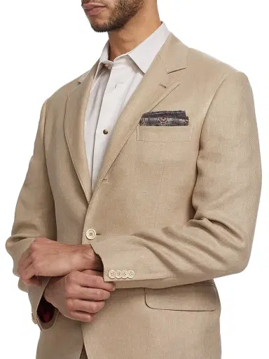 Brunello Cucinelli Men's Linen & Silk Two-Piece Suit | Thumbnail 6 Brunello Cucinelli Men's Linen & Silk Two-Piece Suit | Thumbnail 6