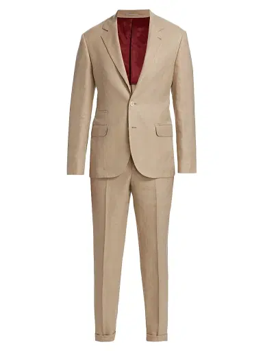 Brunello Cucinelli Men's Linen & Silk Two-Piece Suit | Thumbnail 1 Brunello Cucinelli Men's Linen & Silk Two-Piece Suit | Thumbnail 1