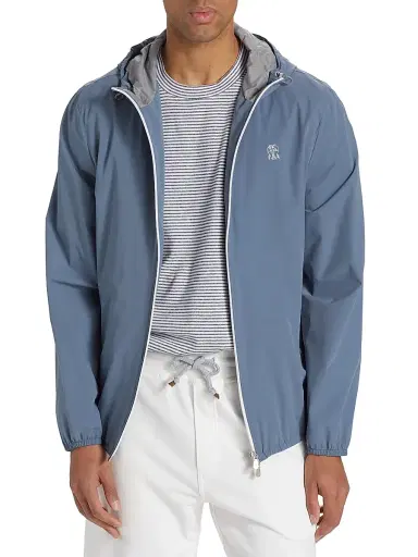 Brunello Cucinelli Men's Spa Windbreaker Jacket | Thumbnail 2 Brunello Cucinelli Men's Spa Windbreaker Jacket | Thumbnail 2