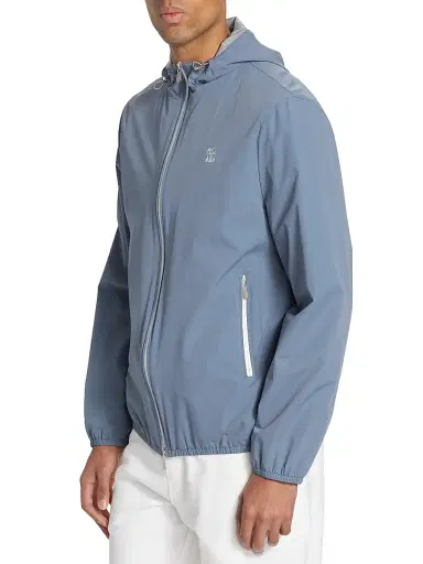 Brunello Cucinelli Men's Spa Windbreaker Jacket | Thumbnail 3 Brunello Cucinelli Men's Spa Windbreaker Jacket | Thumbnail 3