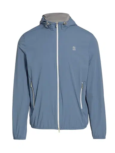 Brunello Cucinelli Men's Spa Windbreaker Jacket | Thumbnail 1 Brunello Cucinelli Men's Spa Windbreaker Jacket | Thumbnail 1