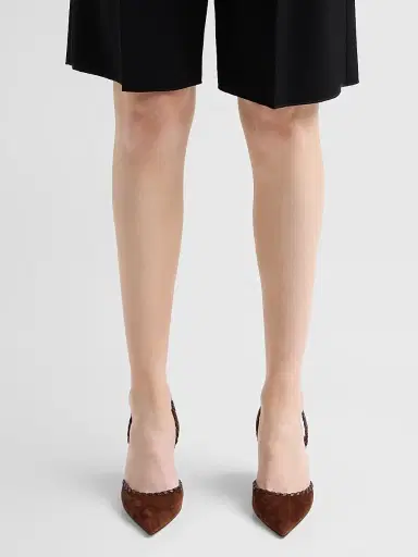 Gianvito Rossi Women's 85MM Suede Slingback Pumps - Brown Moka - Size 12 | Thumbnail 2 Gianvito Rossi Women's 85MM Suede Slingback Pumps - Brown Moka - Size 12 | Thumbnail 2