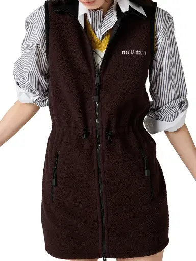 Miu Miu Women's Fleece Dress | Thumbnail 4 Miu Miu Women's Fleece Dress | Thumbnail 4