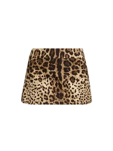 Dolce & Gabbana Women's Leopard-Print Cotton-Blend Mini Skirt - Leo New | Thumbnail 1 Dolce & Gabbana Women's Leopard-Print Cotton-Blend Mini Skirt - Leo New | Thumbnail 1