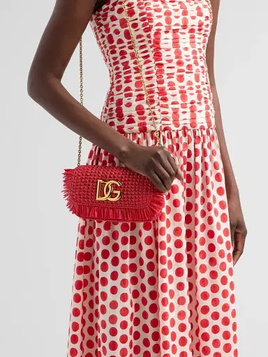 Dolce & Gabbana Women's Anticipo Carretto Raffia Shoulder Bag | Thumbnail 4 Dolce & Gabbana Women's Anticipo Carretto Raffia Shoulder Bag | Thumbnail 4