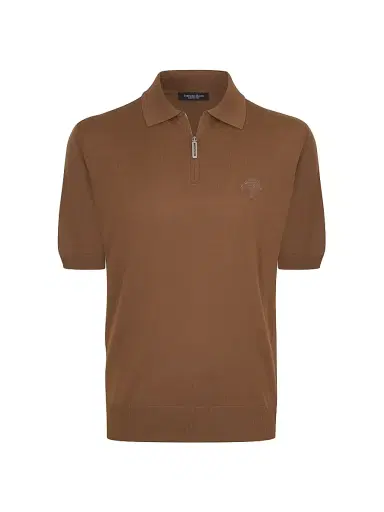 Stefano Ricci Men's Zip Polo Shirt | Thumbnail 1 Stefano Ricci Men's Zip Polo Shirt | Thumbnail 1