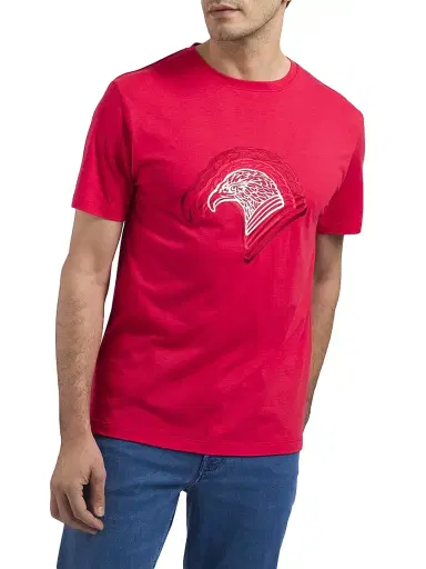 Stefano Ricci Men's Crewneck T-Shirt - Red | Thumbnail 2 Stefano Ricci Men's Crewneck T-Shirt - Red | Thumbnail 2