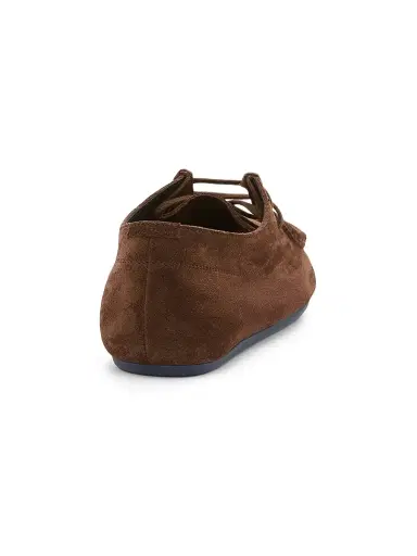 Jil Sander Women's Hood Suede Lace-Up Loafers - Chocolate Plum | Thumbnail 3 Jil Sander Women's Hood Suede Lace-Up Loafers - Chocolate Plum | Thumbnail 3