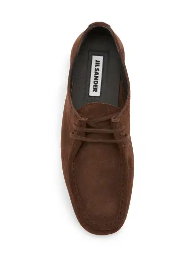 Jil Sander Women's Hood Suede Lace-Up Loafers - Chocolate Plum | Thumbnail 4 Jil Sander Women's Hood Suede Lace-Up Loafers - Chocolate Plum | Thumbnail 4