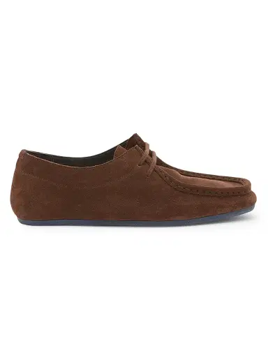 Jil Sander Women's Hood Suede Lace-Up Loafers - Chocolate Plum | Thumbnail 1 Jil Sander Women's Hood Suede Lace-Up Loafers - Chocolate Plum | Thumbnail 1