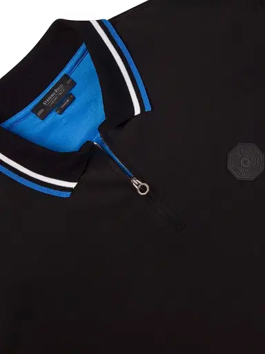Stefano Ricci Men's Polo Shirt - Black | Thumbnail 4 Stefano Ricci Men's Polo Shirt - Black | Thumbnail 4