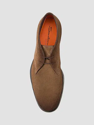 Santoni Men's Easy Burnished Suede Chukka Boots | Thumbnail 5 Santoni Men's Easy Burnished Suede Chukka Boots | Thumbnail 5