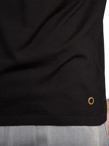 Stefano Ricci Men's Knit Zipper Polo - Black - Size 50 | Thumbnail 7 Stefano Ricci Men's Knit Zipper Polo - Black - Size 50 | Thumbnail 7