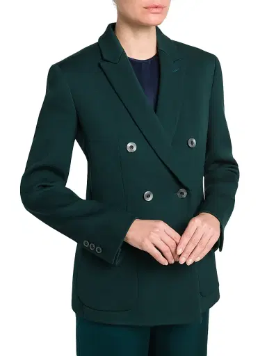Giorgio Armani Women's Stretch Wool Double-Breasted Jacket | Thumbnail 5 Giorgio Armani Women's Stretch Wool Double-Breasted Jacket | Thumbnail 5