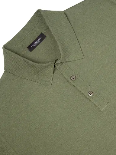 Stefano Ricci Men's Three Button Polo Shirt | Thumbnail 5 Stefano Ricci Men's Three Button Polo Shirt | Thumbnail 5