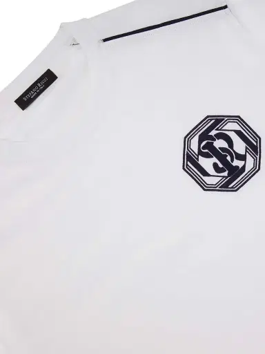 Stefano Ricci Men's Jersey Knit Crewneck T-Shirt - White - Size 44 | Thumbnail 2 Stefano Ricci Men's Jersey Knit Crewneck T-Shirt - White - Size 44 | Thumbnail 2