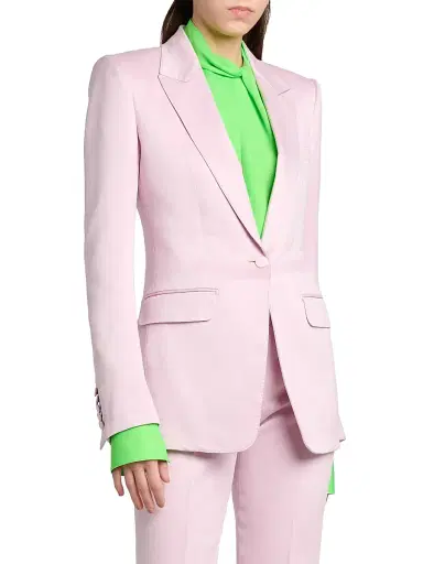Tom Ford Women's Cotton-Silk Single-Breasted Blazer - Orchid Pink - Size 6 | Thumbnail 4 Tom Ford Women's Cotton-Silk Single-Breasted Blazer - Orchid Pink - Size 6 | Thumbnail 4