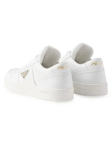 Prada Women's Downtown Leather Sneakers - White - Size 7.5 | Thumbnail 3 Prada Women's Downtown Leather Sneakers - White - Size 7.5 | Thumbnail 3