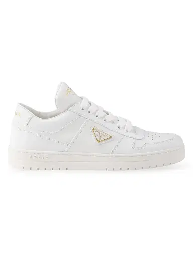 Prada Women's Downtown Leather Sneakers - White - Size 7.5 | Thumbnail 1 Prada Women's Downtown Leather Sneakers - White - Size 7.5 | Thumbnail 1