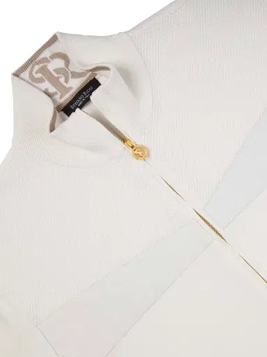 Stefano Ricci Men's Full Zip Sweater - White | Thumbnail 2 Stefano Ricci Men's Full Zip Sweater - White | Thumbnail 2