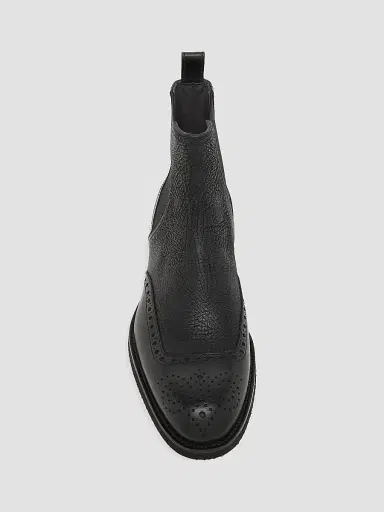 Pollini Men's Perforated Leather Ankle Boots - Black | Thumbnail 5 Pollini Men's Perforated Leather Ankle Boots - Black | Thumbnail 5
