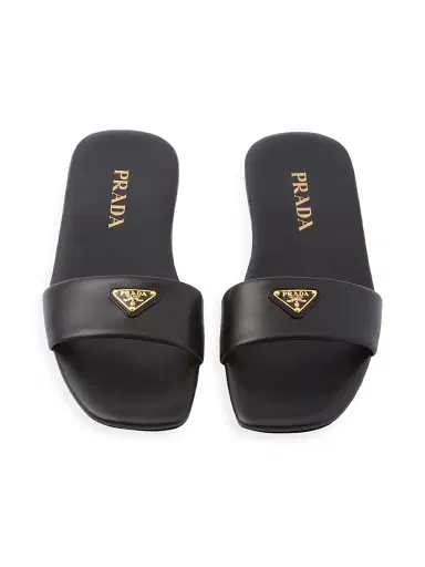 Prada Women's Leather Slides | Thumbnail 2 Prada Women's Leather Slides | Thumbnail 2