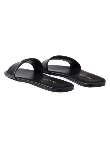 Prada Women's Leather Slides | Thumbnail 3 Prada Women's Leather Slides | Thumbnail 3