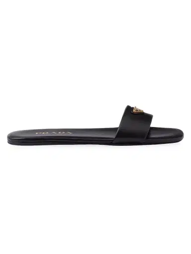 Prada Women's Leather Slides | Thumbnail 1 Prada Women's Leather Slides | Thumbnail 1