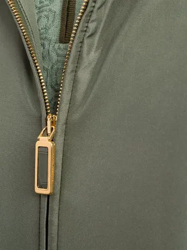 Stefano Ricci Men's Silk and Matted Crocodile Leather Hooded Blouson Jacket - Green | Thumbnail 5 Stefano Ricci Men's Silk and Matted Crocodile Leather Hooded Blouson Jacket - Green | Thumbnail 5