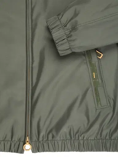 Stefano Ricci Men's Silk and Matted Crocodile Leather Hooded Blouson Jacket - Green | Thumbnail 8 Stefano Ricci Men's Silk and Matted Crocodile Leather Hooded Blouson Jacket - Green | Thumbnail 8
