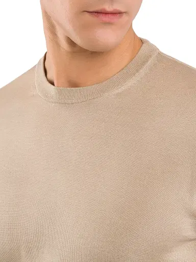 Stefano Ricci Men's Crewneck Sweater - Beige | Thumbnail 6 Stefano Ricci Men's Crewneck Sweater - Beige | Thumbnail 6