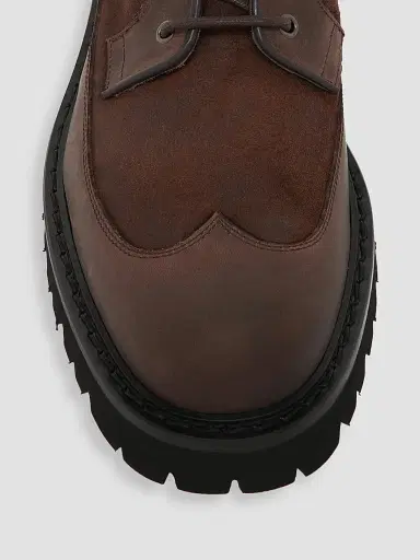 Pollini Men's Leather Ankle Boots - Dark Brown - Size 7 | Thumbnail 4 Pollini Men's Leather Ankle Boots - Dark Brown - Size 7 | Thumbnail 4