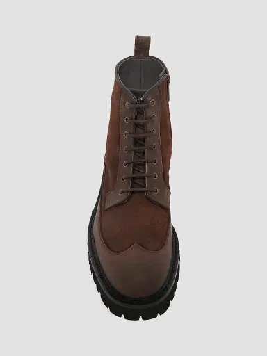 Pollini Men's Leather Ankle Boots - Dark Brown - Size 7 | Thumbnail 5 Pollini Men's Leather Ankle Boots - Dark Brown - Size 7 | Thumbnail 5