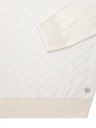 Stefano Ricci Men's Cotton and Silk Jacquard Knit Sweater - Natural White | Thumbnail 8 Stefano Ricci Men's Cotton and Silk Jacquard Knit Sweater - Natural White | Thumbnail 8