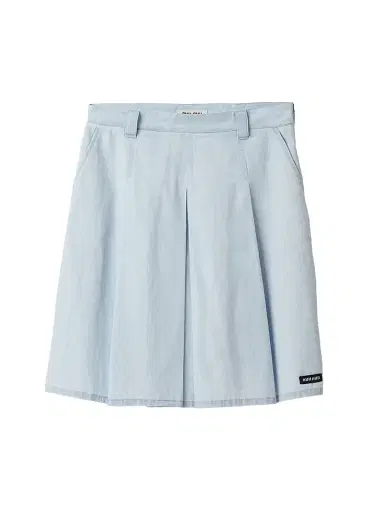 Miu Miu Women's Pleated Chambray Skirt - Blue - Size 2 | Thumbnail 1 Miu Miu Women's Pleated Chambray Skirt - Blue - Size 2 | Thumbnail 1