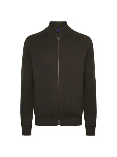 Stefano Ricci Men's Luxurious Full Zip Sweater - Dark Green | Thumbnail 1 Stefano Ricci Men's Luxurious Full Zip Sweater - Dark Green | Thumbnail 1