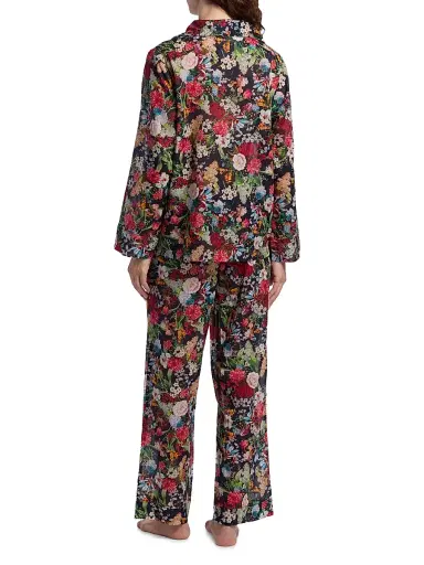 Papinelle Women's Holly Cotton Voile Pajamas - Navy | Thumbnail 5 Papinelle Women's Holly Cotton Voile Pajamas - Navy | Thumbnail 5