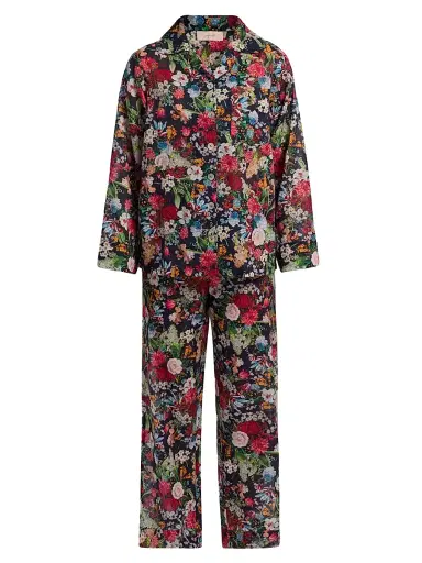 Papinelle Women's Holly Cotton Voile Pajamas - Navy | Thumbnail 1 Papinelle Women's Holly Cotton Voile Pajamas - Navy | Thumbnail 1