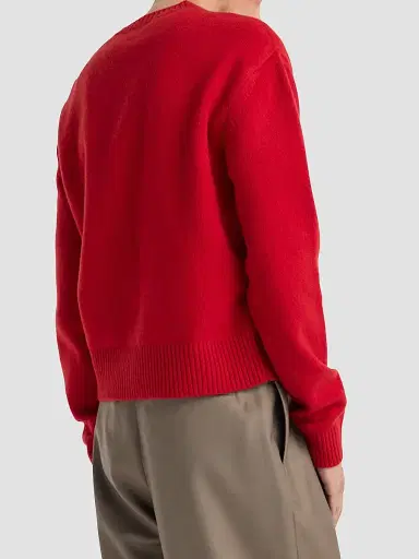 RÓHE Women's Classic Stretch Wool Cardigan - Red - Size 12 | Thumbnail 3 RÓHE Women's Classic Stretch Wool Cardigan - Red - Size 12 | Thumbnail 3